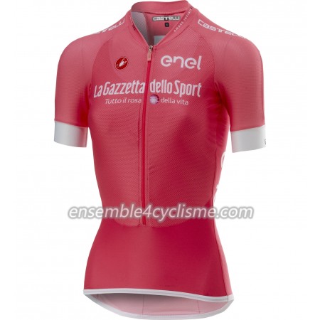 Femme Maillot Cyclisme Rose 2018 Tour d'Italie